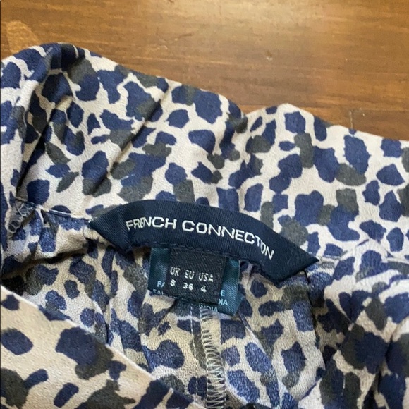 French connection bow tied printed blouse - Picture 3 of 4